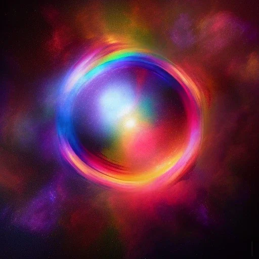 Out of the Blackness an Exploding Rainbow Star