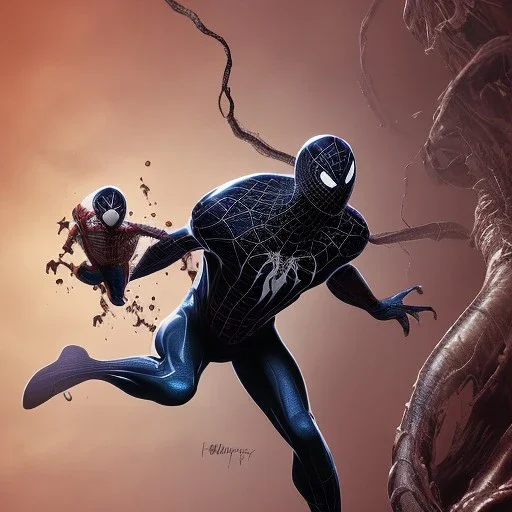 Venom vs spider man fighting