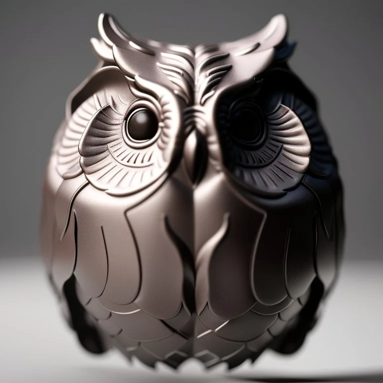 yin yand , multicolor owls, 3D render shield, bas-relief, photorealistic, frontal view