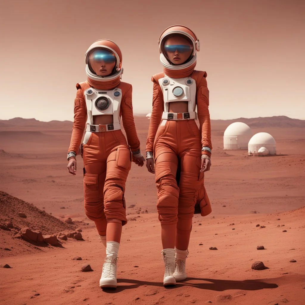 Fashion models on Mars.