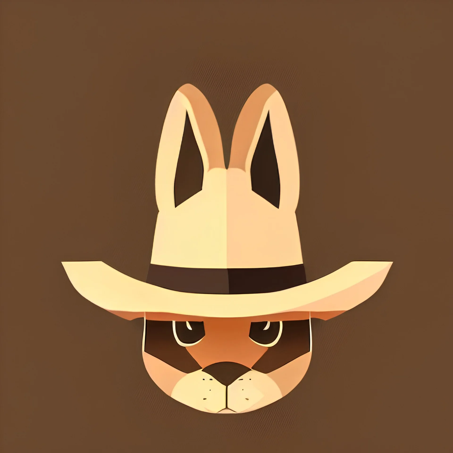 A wild west cowboy rabbit, concept art, vector, line art, smooth, simple, simplicity, symmetry