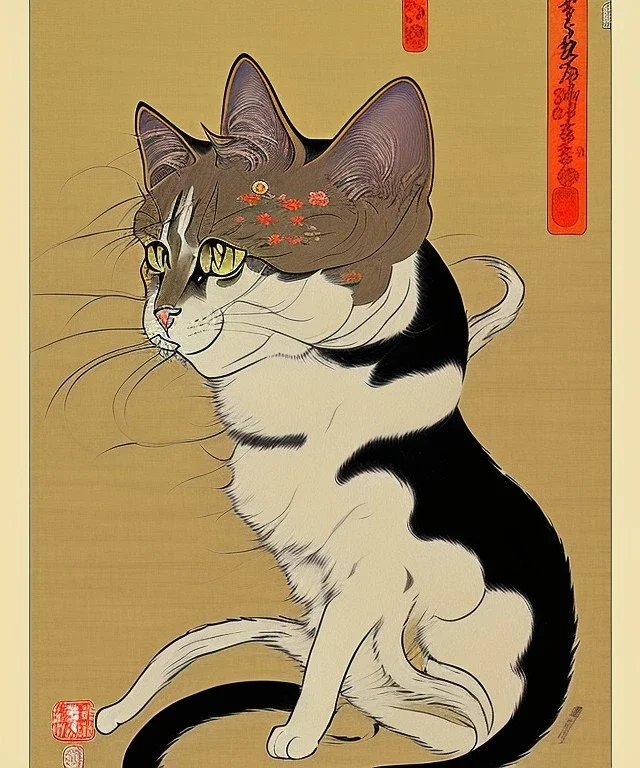 Ukiyo-e cat