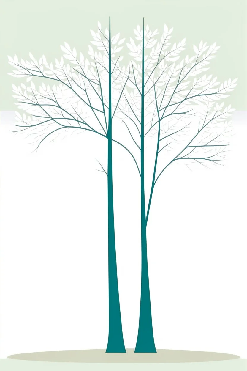 simplistic vector image of a birch tree