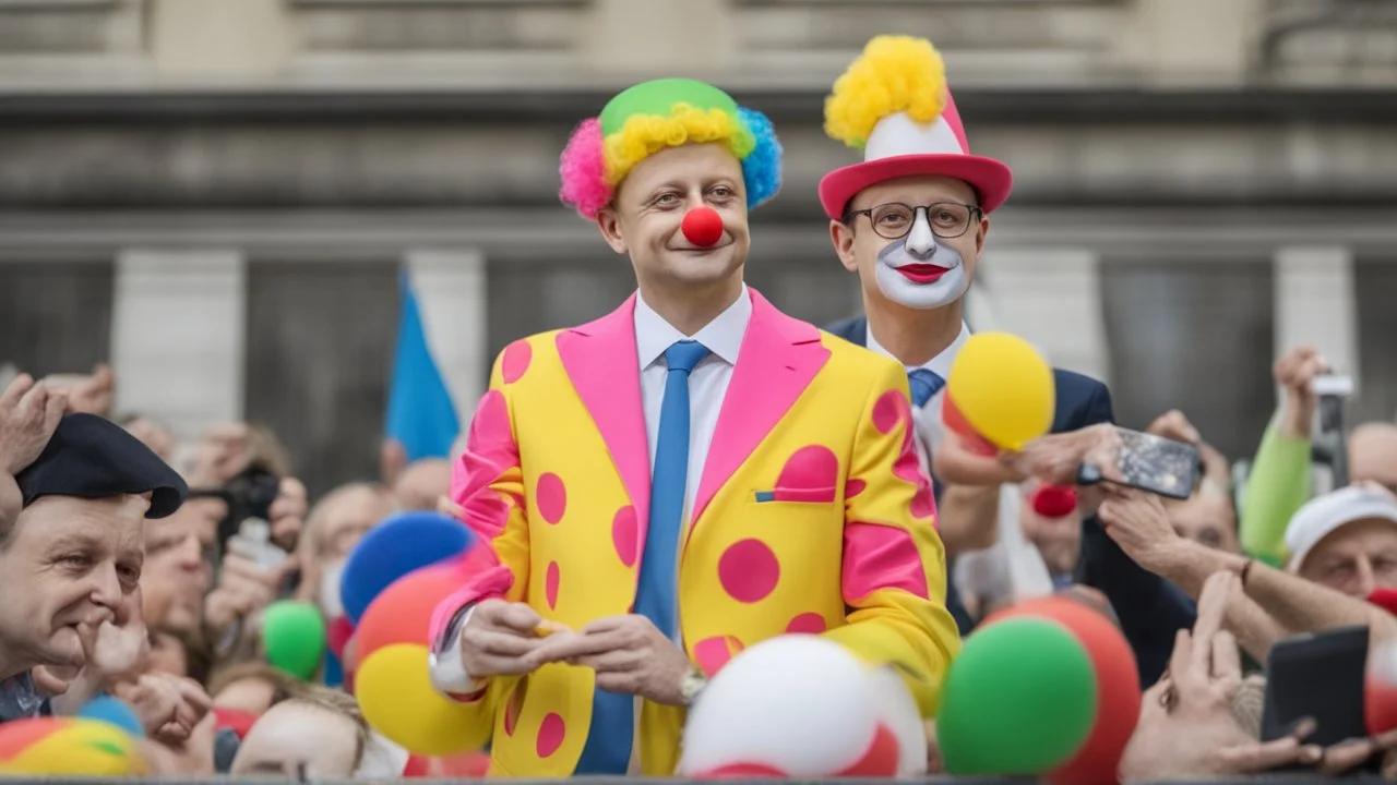 zelensky dressed as a clown