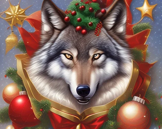 Christmas Wolf Space