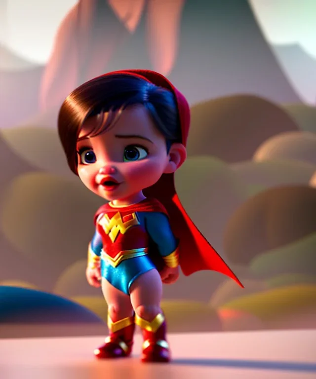 Baby wonder women, full body, bokeh