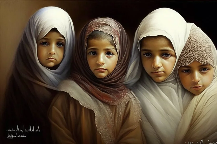 habab min ayam adam ealayh alsalam Two daughters and two young sons from the days of Adam, peace be upon him