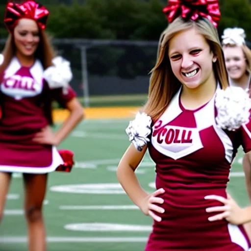 flirty female college cheerleader eyeing me hungrily