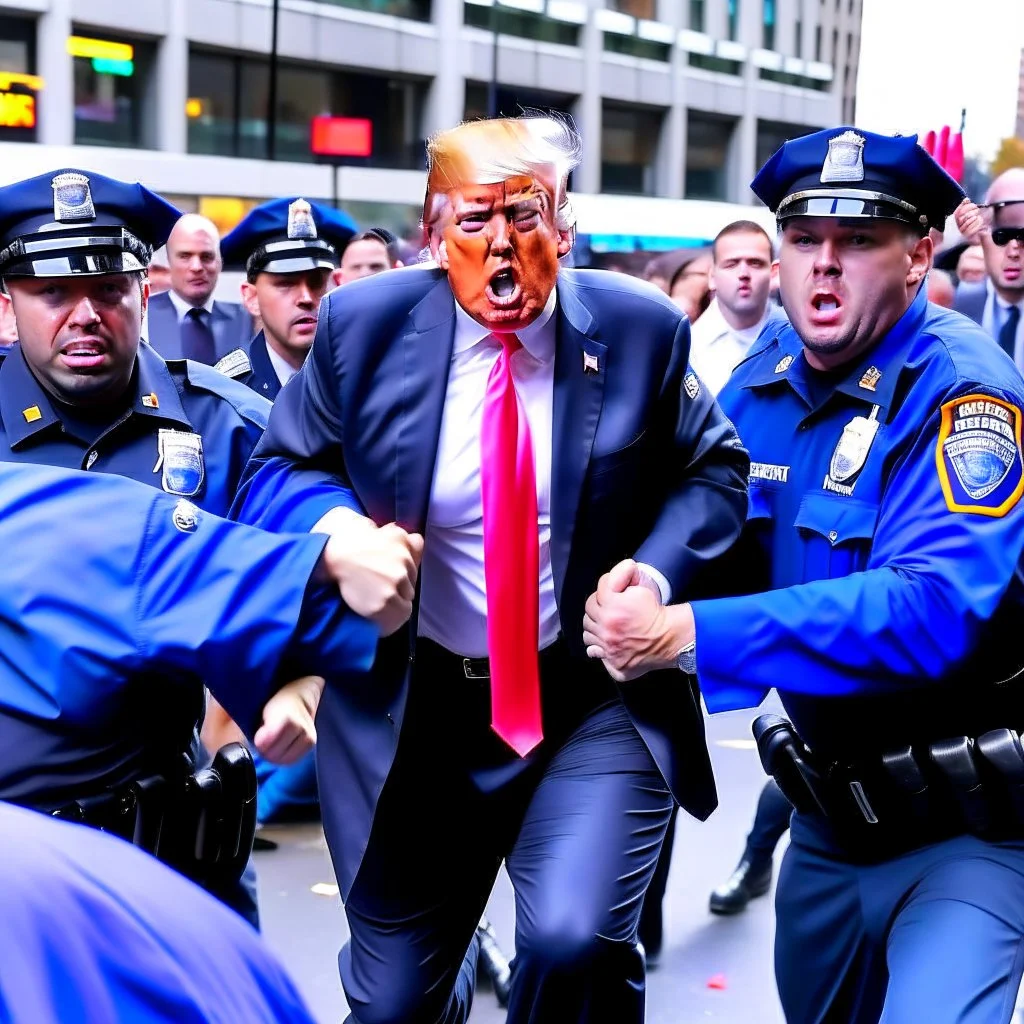 donald trump resisting arrest