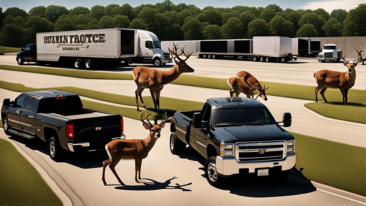 the deceased fawn's mobster styled deer family take charge at the moving truck company corporate complex using Human like Mafia tactics brute force