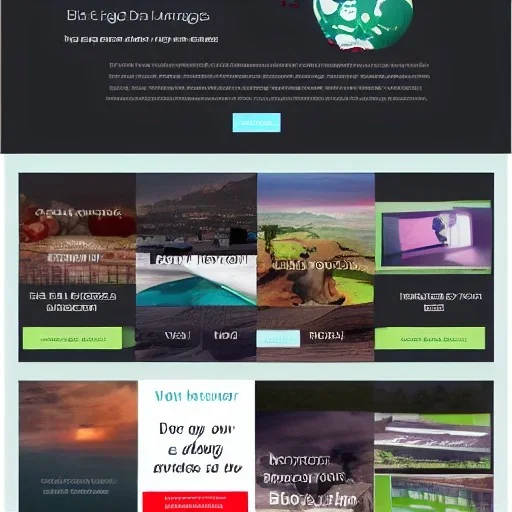 landing page for a blog