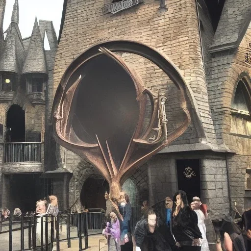 Harry Potter world big fight with dark and night theme