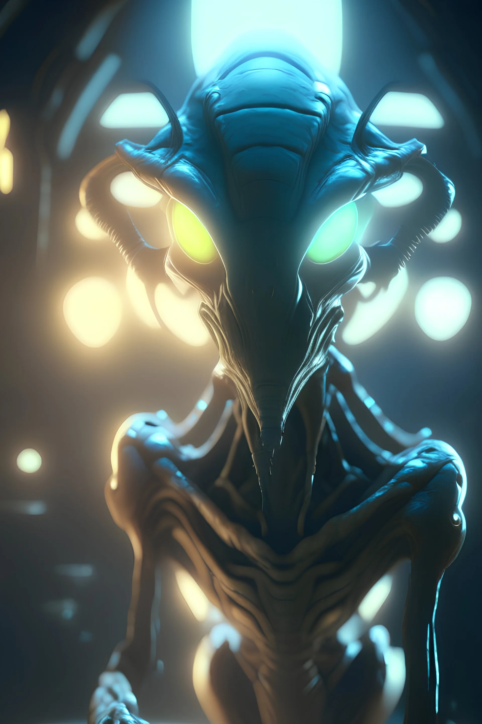 Goofy alien , unreal engine 5, concept art, art station, god lights, ray tracing, RTX, lumen lighting, ultra detail, volumetric lighting, 3d