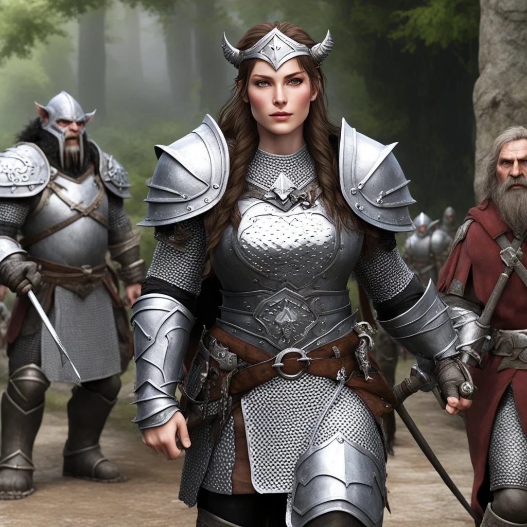 during a looting: The maiden in chainmail and the orcs: One size fits most