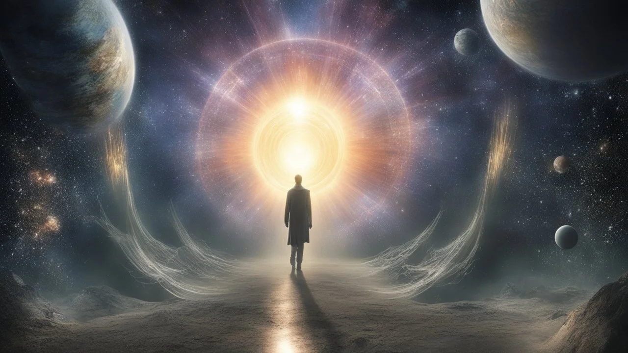 matrix universe, space, planets, god creation walking in the light