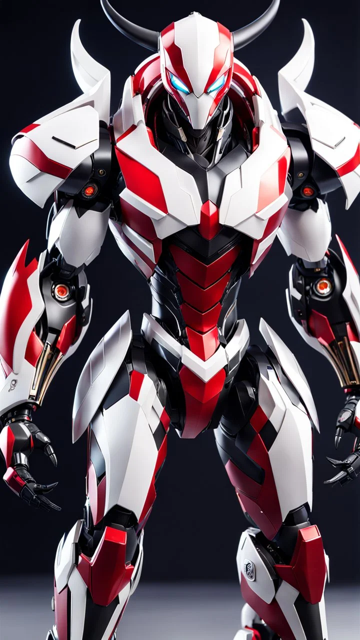 big venom robot with red and white color schemes, in the style of fairy academia, hard-edge style, agfa vista, dynamic pose, oshare kei, hurufiyya, rtx, close picture, intricate details, highly detailed, high details, detailed portrait, masterpiece,ultra detailed, ultra quality