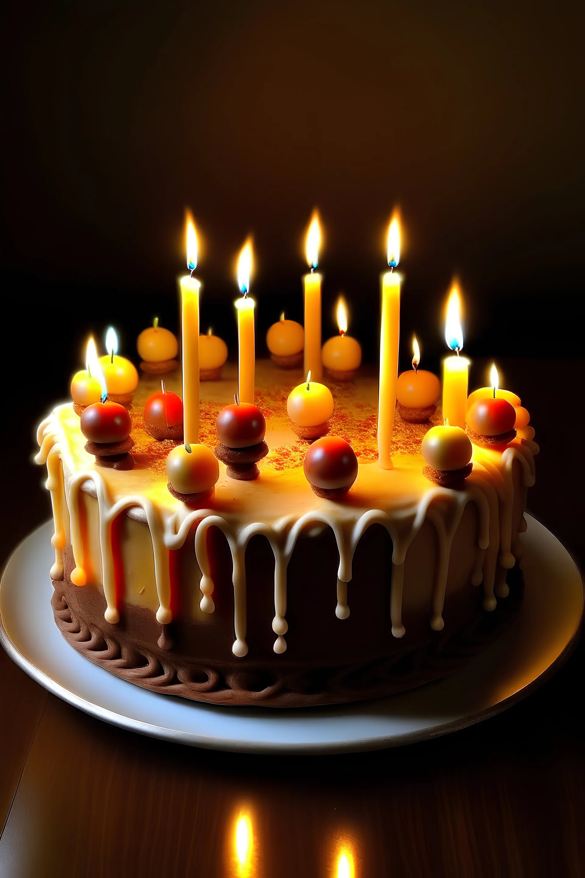 Birthday cake with 12 candles