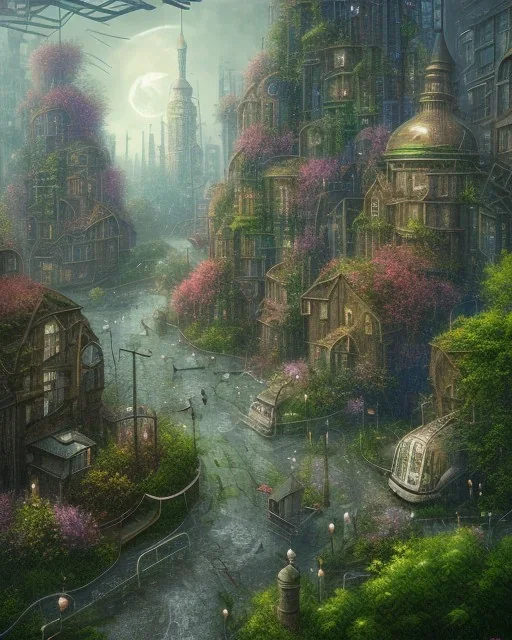 overgrown city