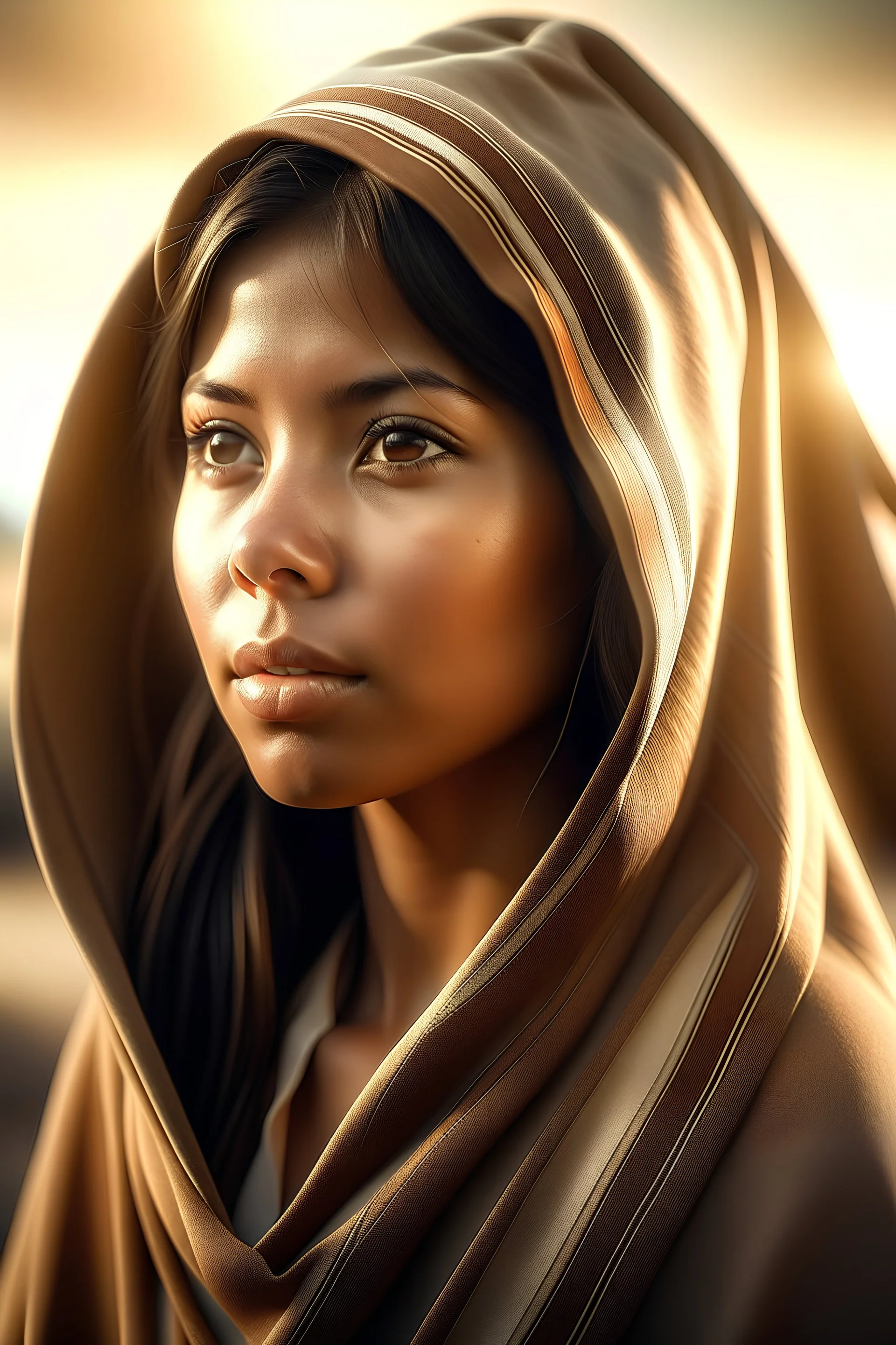 Digital art, high quality, digital masterpiece, natural illumination, spotlight, realistic, film style, beautiful, (1 beautiful peruvian young girl walking, waearing a peruvian poncho:3), (cute femenine face:1.8), (sexy eyes:1), tan skin, (Peruvian poncho:3), (Under the Sun:1.2), (Inca temple:1.2), (Inca terraces:1.5)