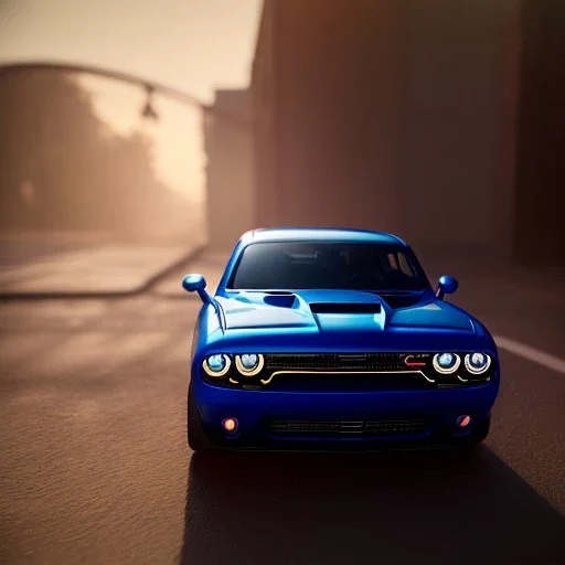 3d rendering. Miniature, Diacast 2019 dodge toy,Challenger, racing background, Lost in Time, cinematic lighting, hyper realistic