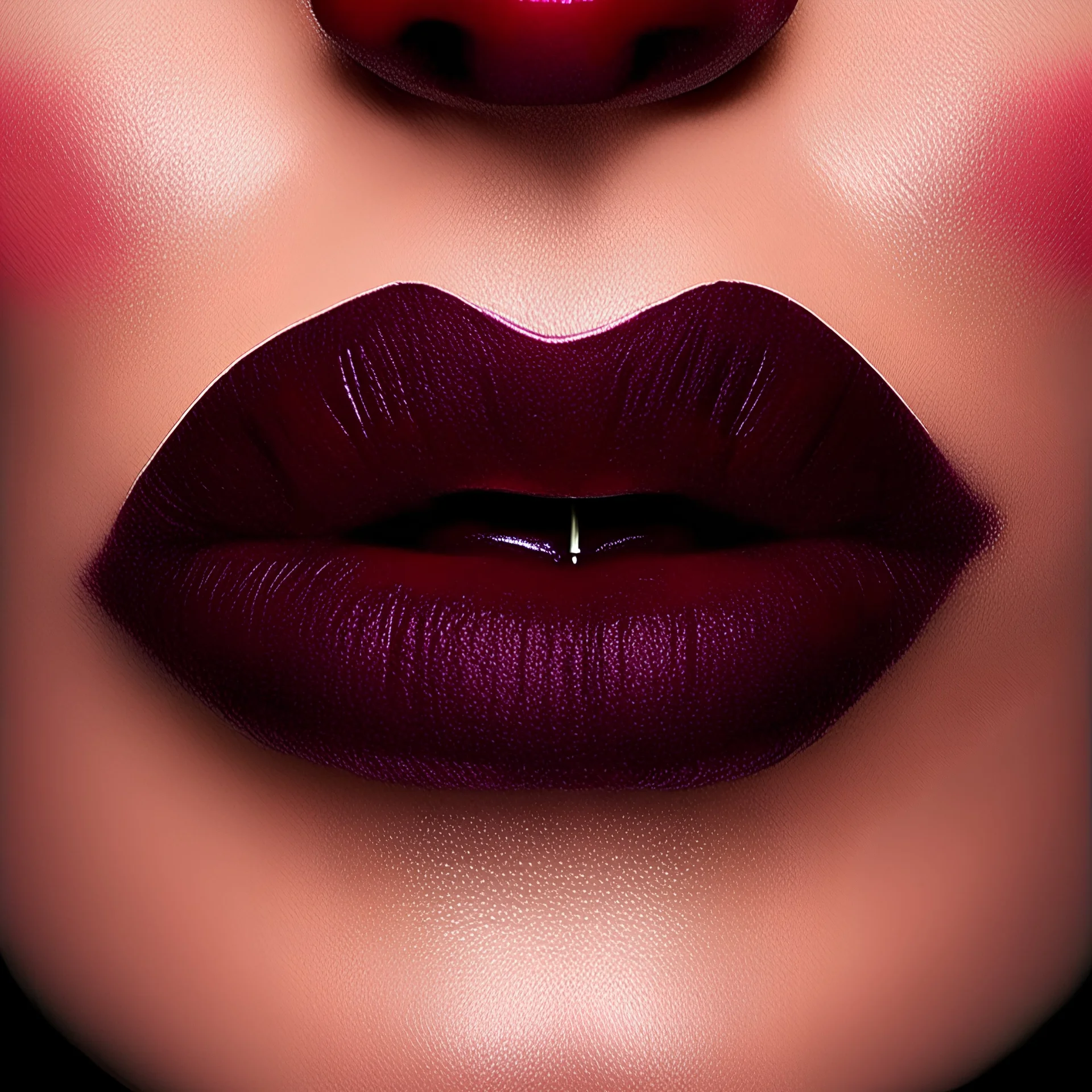 burgundy lips