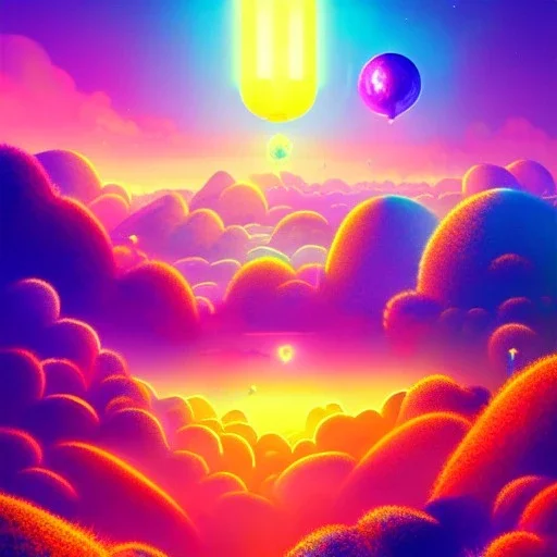 Caineghis, lisa frank fantasy, detailed matte painting, mystical colors, Golden hour, beeple, neon pastel color palette, beautiful colorful interesting detailed storybook fantasy