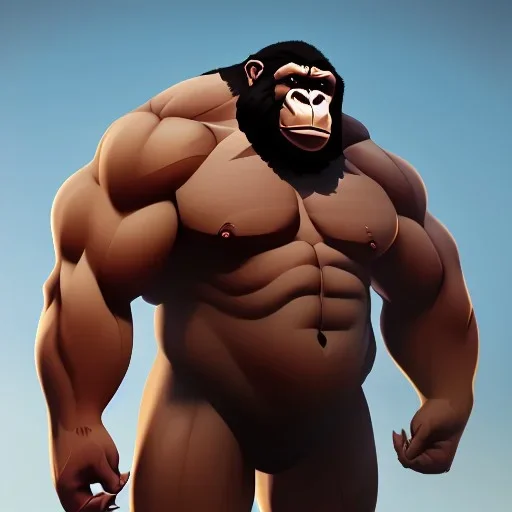 ancient bodybuilding gorilla