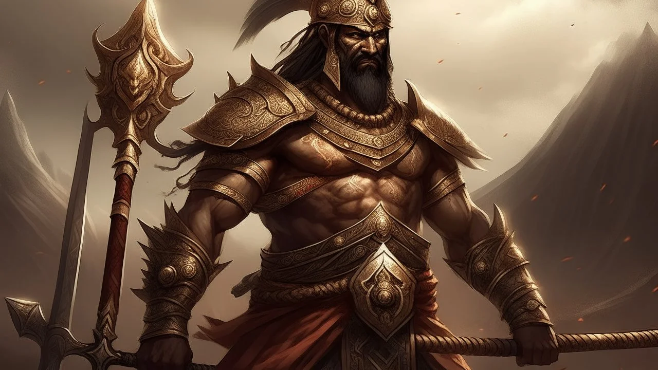 محارب لديه كاريزما وشكله مهيب