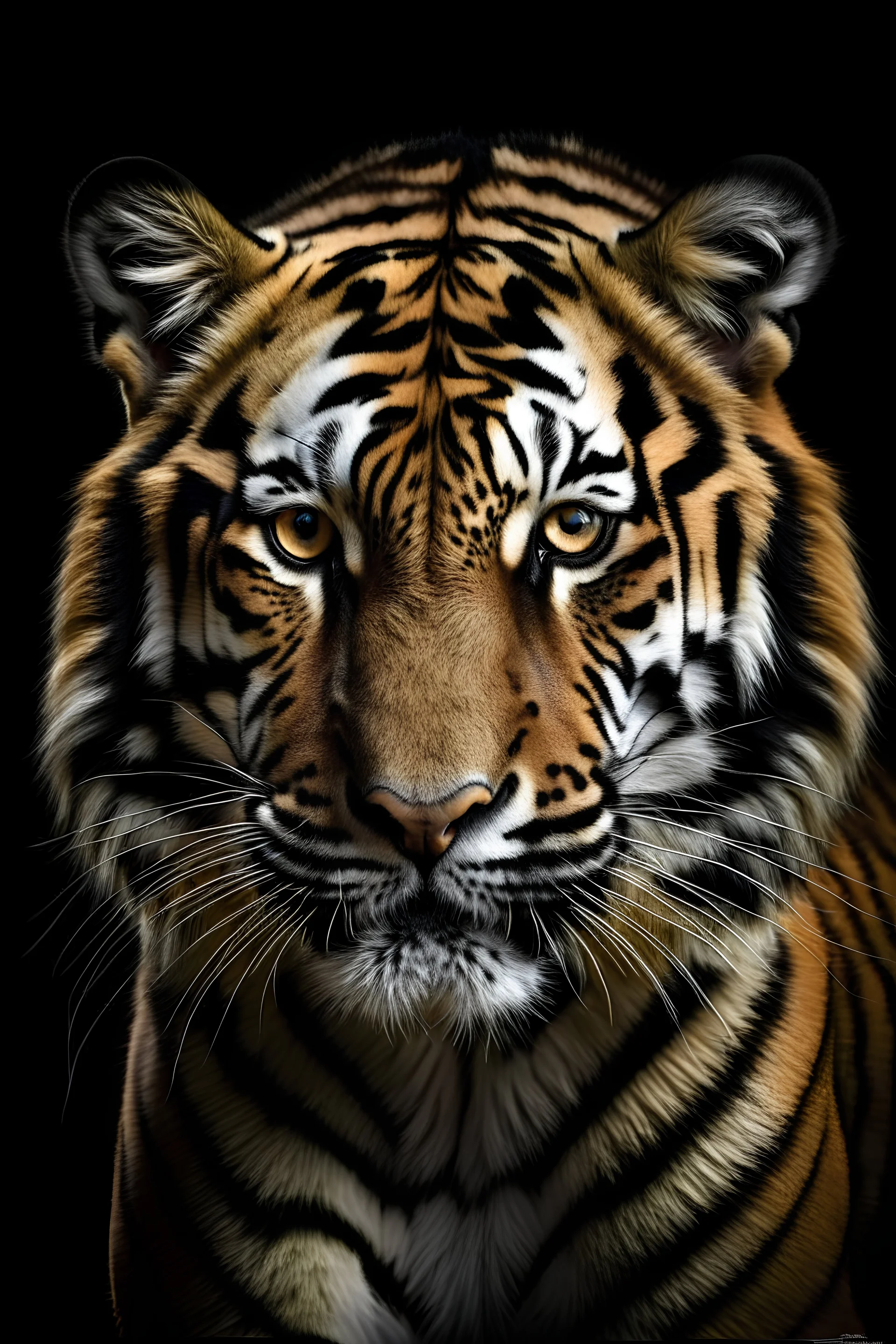 A National Geographic style photo of a tiger, realistic