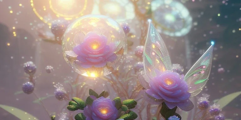 crystal subtle flower in a galactic ambiance beautiful fairy, transparent, delicate colors, in the foreground, full of details, smooth，soft light atmosphere, light effect，vaporwave colorful, concept art, smooth, extremely sharp detail, finely tuned detail, ultra high definition, 8 k, unreal engine 5, ultra sharp focus