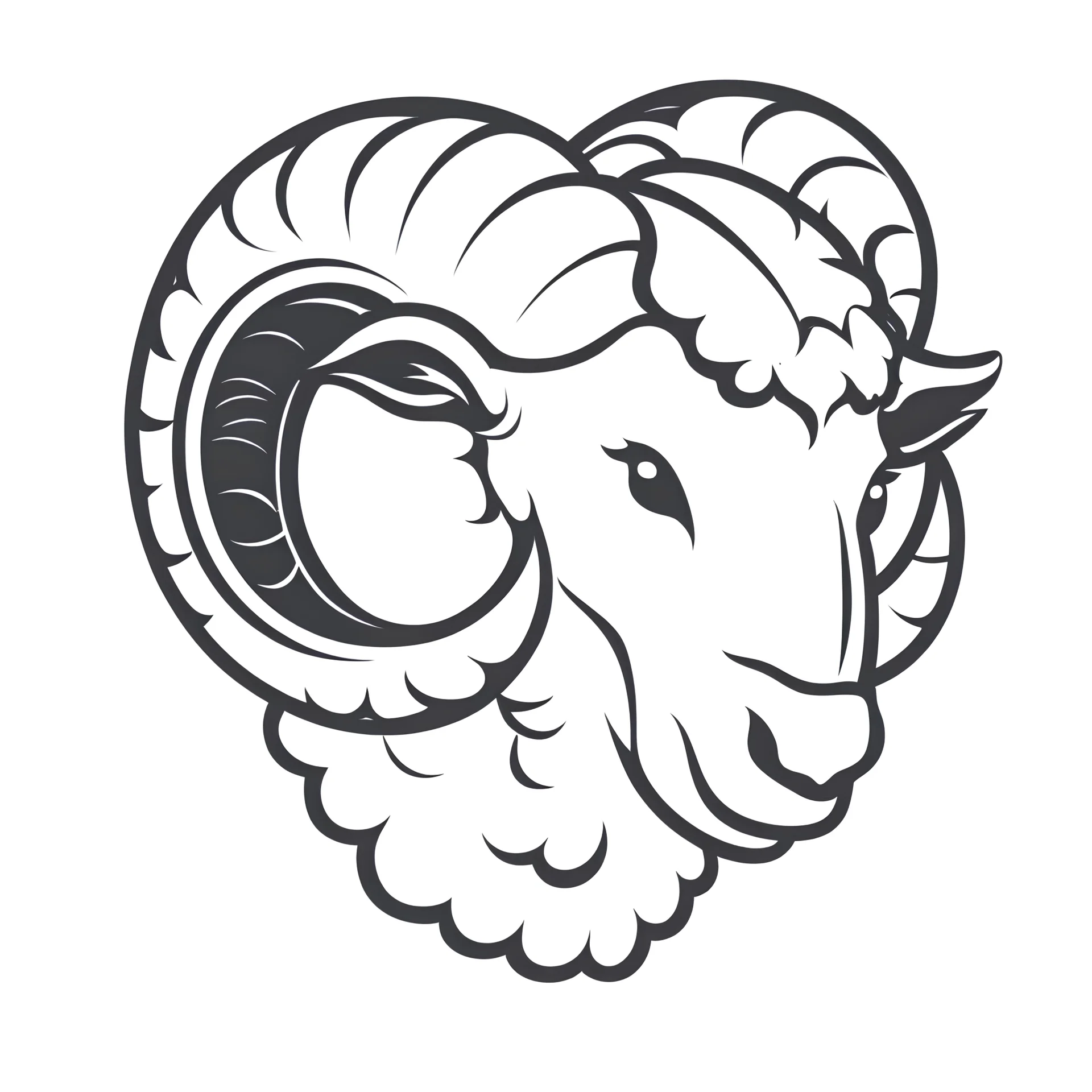 vector illustration of a goat