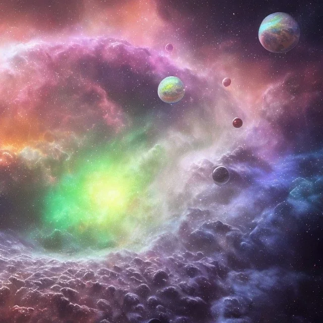 Insanely detailed photograph of the colorful cosmos with planets and stars purple pink blue and black Epic cinematic brilliant stunning intricate meticulously detailed dramatic atmospheric maximalist digital matte painting cosmos colorful detailed matte painting, deep color, fantastical, intricate detail, splash screen, complementary colors, fantasy concept art, trending on Artstation Unreal Engine 5