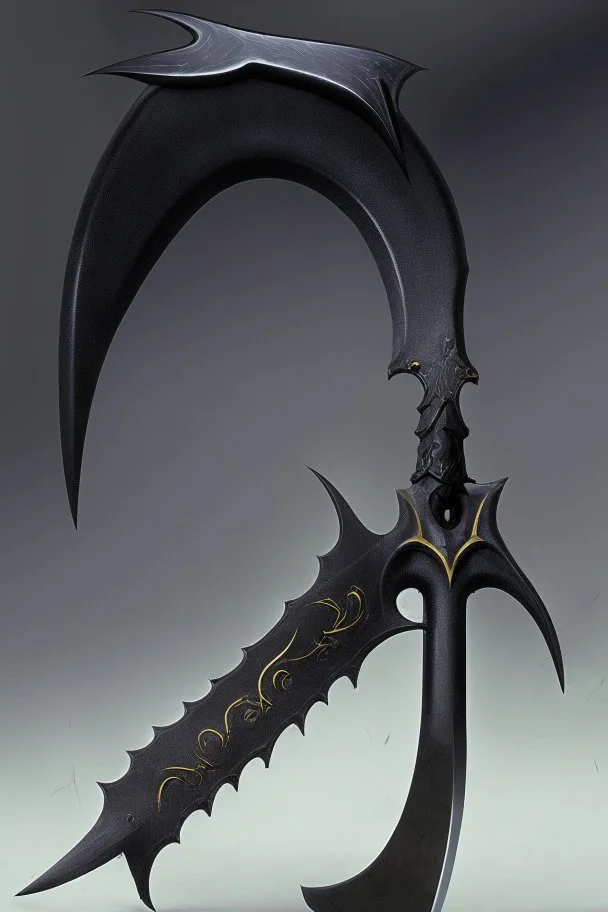 black big sharp scythe