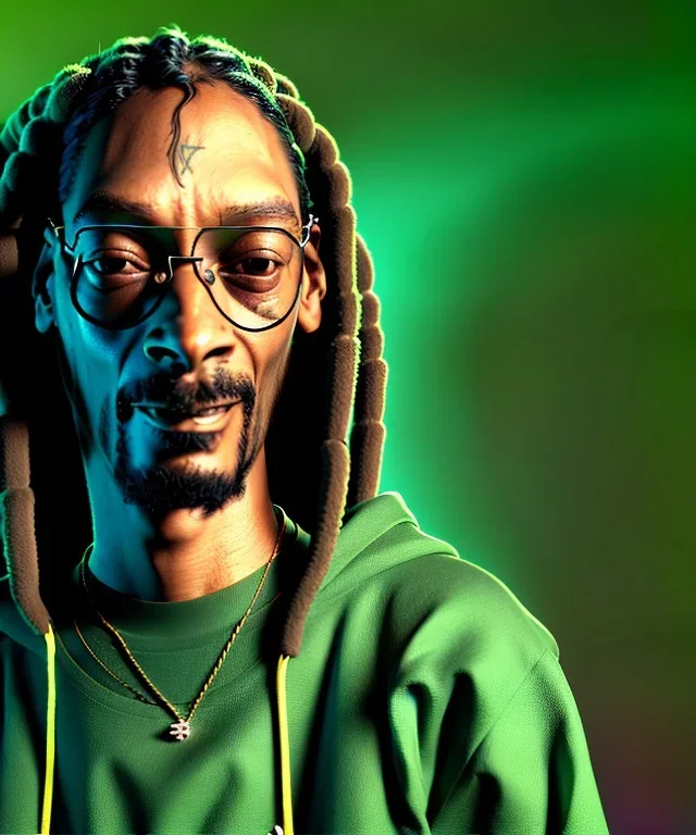 Snoop Dogg, weed burning with dollars, jungle background, hyper realistic