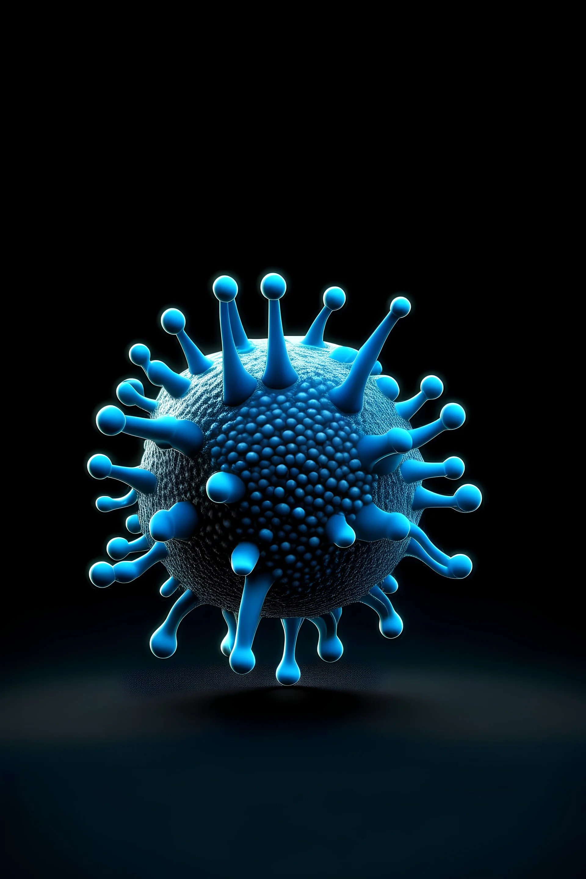 virus cell with a crown on it