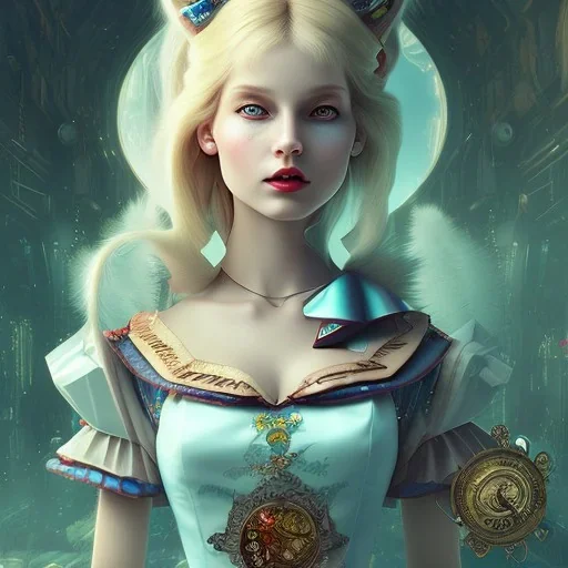  alice in wonderland, cyberpunk