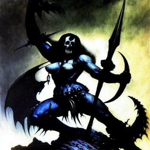 Death Dealer by Frank Frazetta style