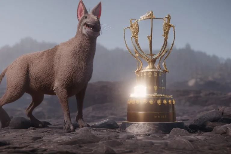 Trophy design creative like character animation