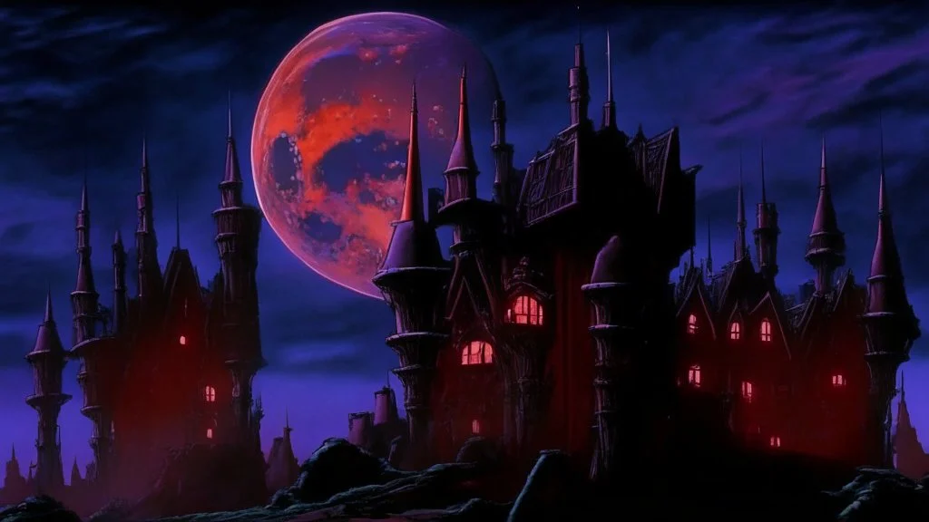 castle at night