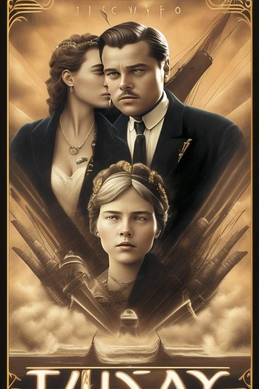 Titanic movie poster, loenardo DiCaprio, Kate winslate