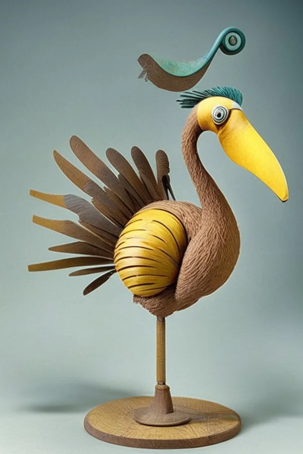 a whirly gig shaped like a dodo bird