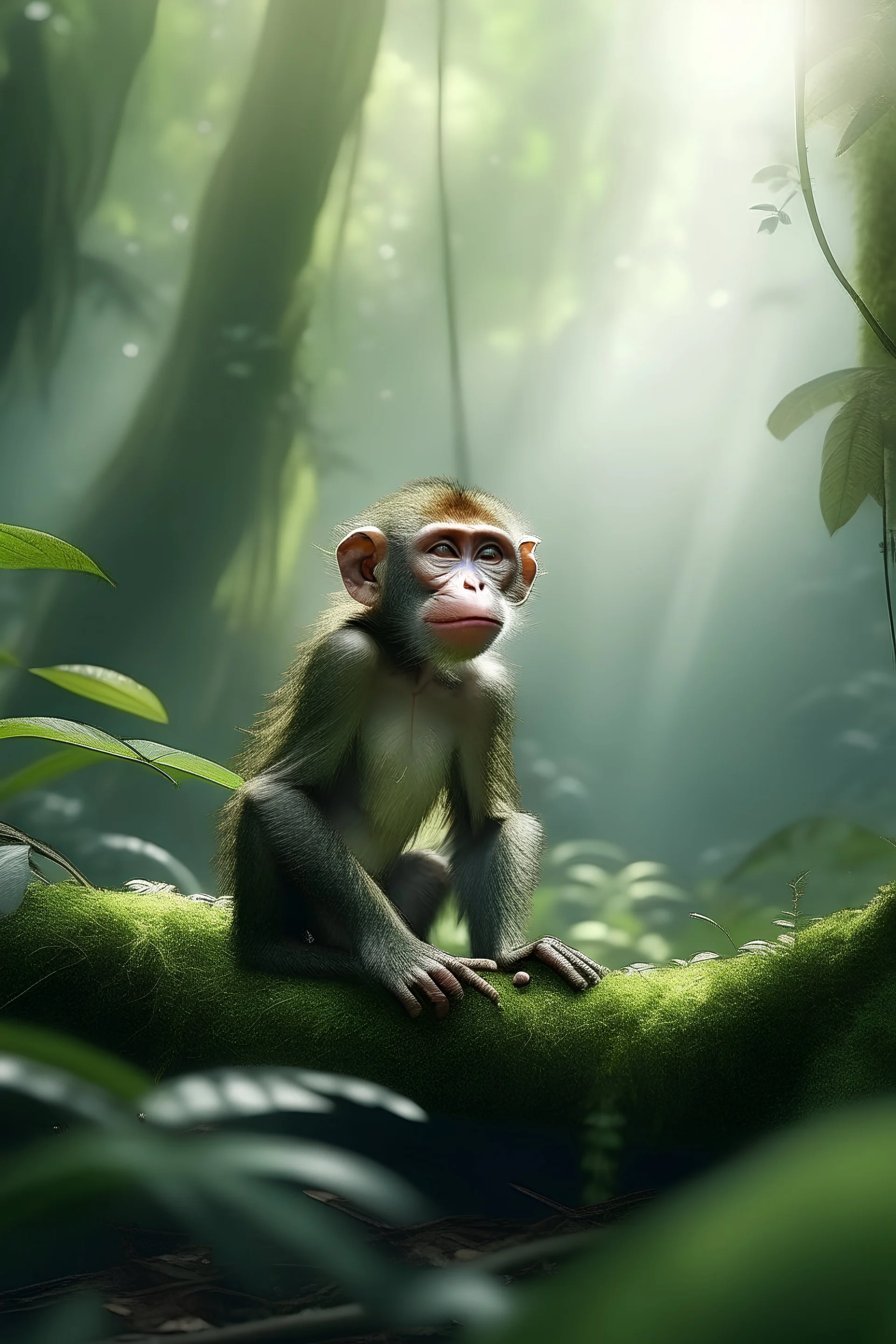 Monyet di hutan