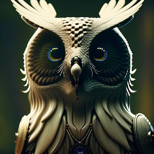 intricate details, realistic, octane, unreal engine, portrait, natural lighting,zoomed out + portrait, volumetric lighting, shiny,extreme detail, Photorealism, High detail, Hyper realistic Owl in forest, macro lens blur,abstract paint, sharp,ef 85mm 5.6, focus, trending by artstation