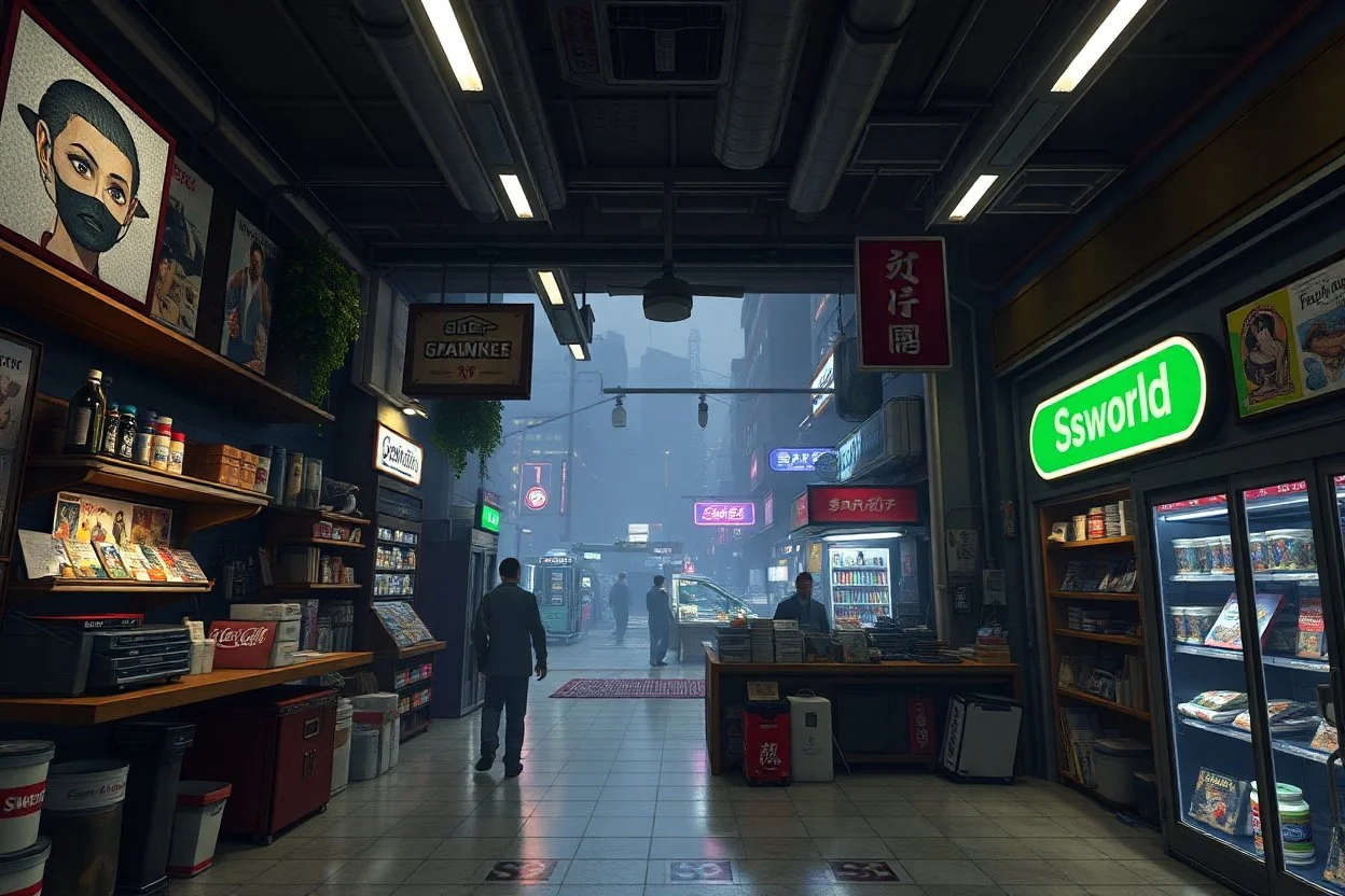 gta. inside of sworld shop location background
