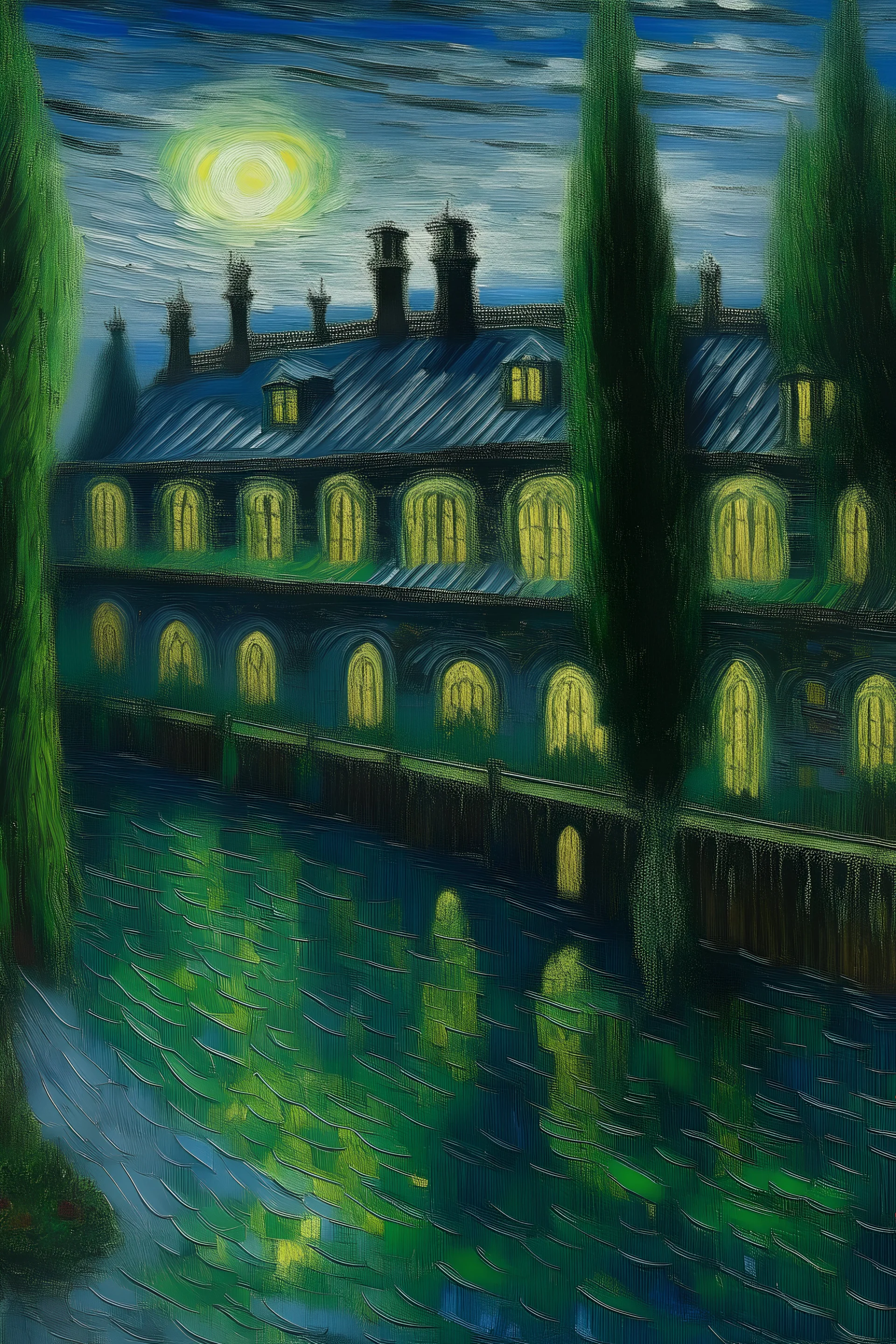 Paranormal penitentiary painted by Claude Monet