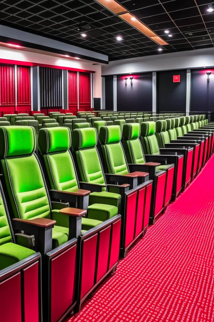 Movie theater with chairs