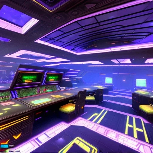 interior of a galactic ship, command center, 128K, hyperdetailed, intricate