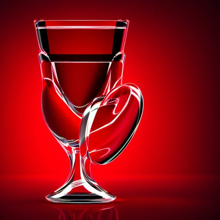 menschliches herz aus glas mit roten federn drinnen,dark background, 8k, realistic, cinema 4d, extrem detailled, symmetric