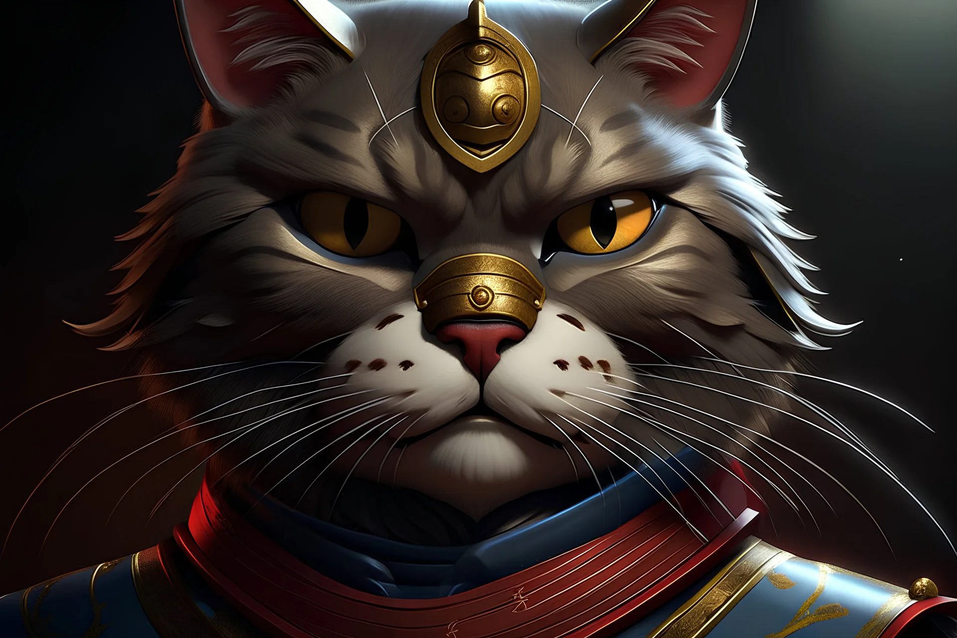 perfect face (((Samurai Cat))) (((I'm the style of Mark E. Rogers))), hyperrealism, digital painting of an animation character, character illustration, glen keane, lisa keane, realistic, disney style character, detailed, digital art, 4k, ultra hd, beautiful d&d character portrait, colorful fantasy, detailed, realistic face, digital portrait, intricate armor, fiverr dnd character, wlop, stanley artgerm lau, ilya kuvshinov, artstation, hd, octane render, hyperrealism