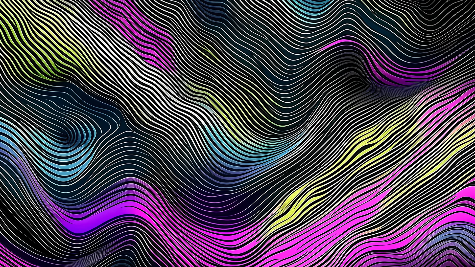 topographic digital background, a black and white drawing of a pink, blue and purple shape, in the style of iridescence/opalescence, trompe-l'œil illusionistic detail, light yellow and dark purple, rollerwave, faded palates, color field, chalk, black backround